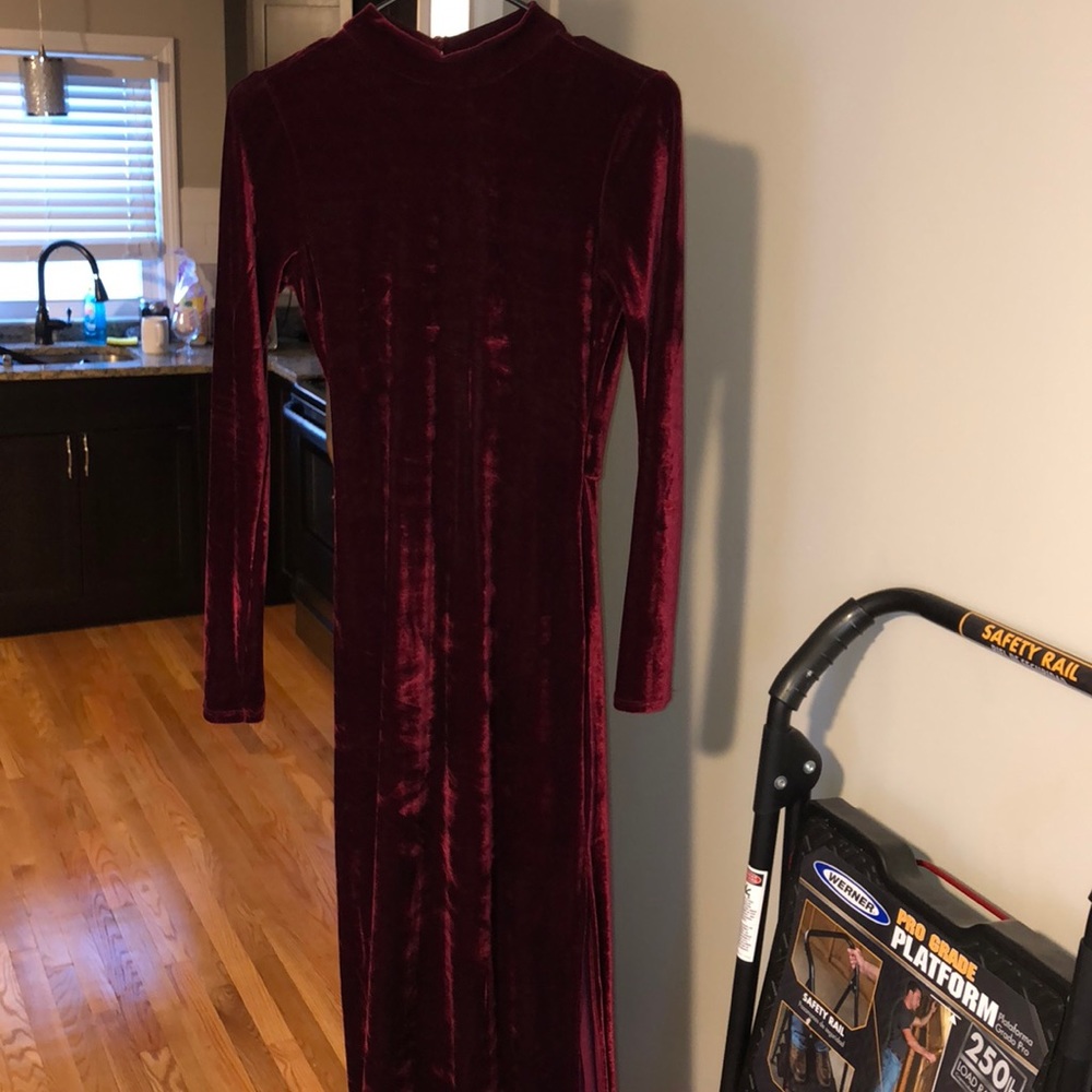 Velvet full length dress